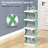 9-Tier Narrow Entryway Shoe Rack Plastic Vertical Shoe Organizer Storage & Organization - Tophatter Daily Deals