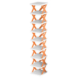 9-Tier Narrow Entryway Shoe Rack Plastic Vertical Shoe Organizer Orange Storage & Organization - Tophatter Daily Deals