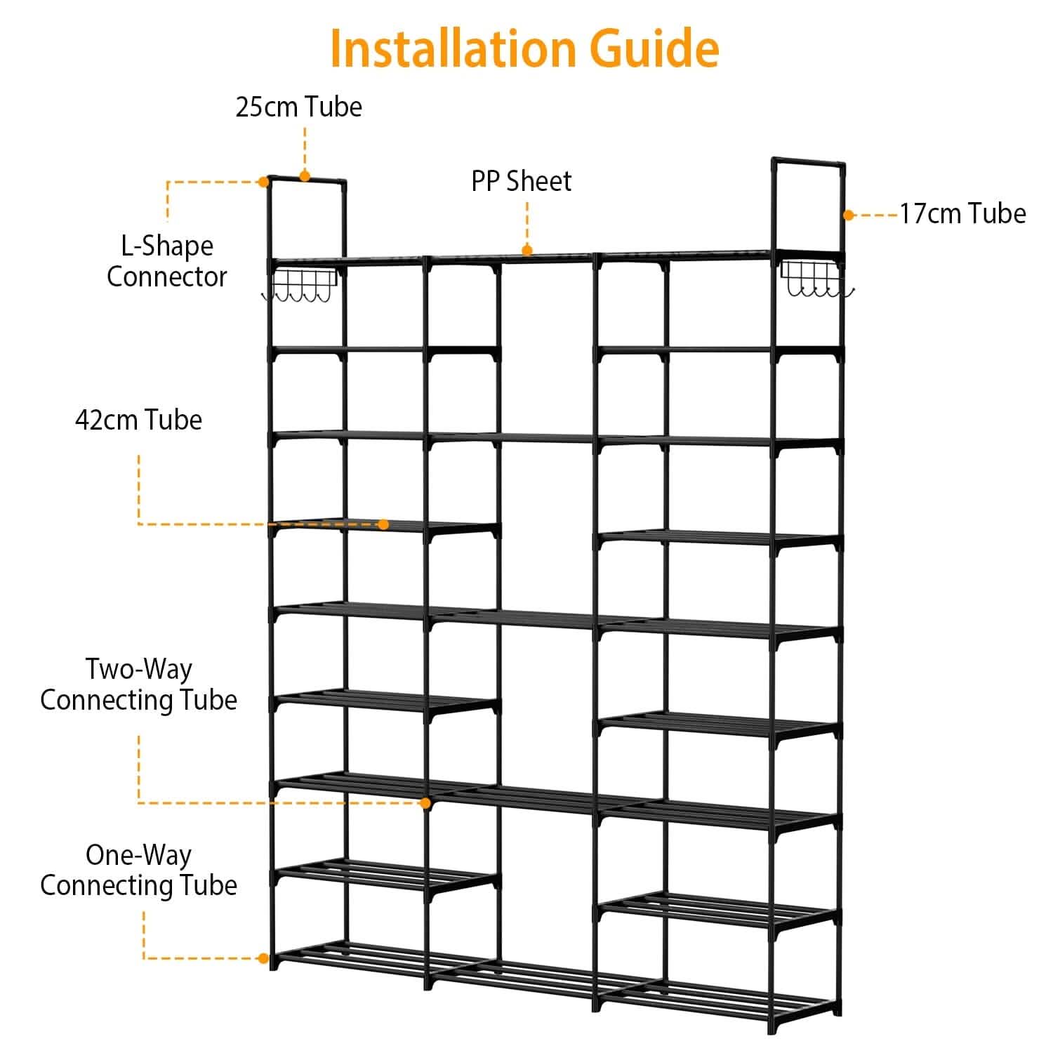 9-Tier: Shoe Rack Metal Storage Storage & Organization - Tophatter Daily Deals