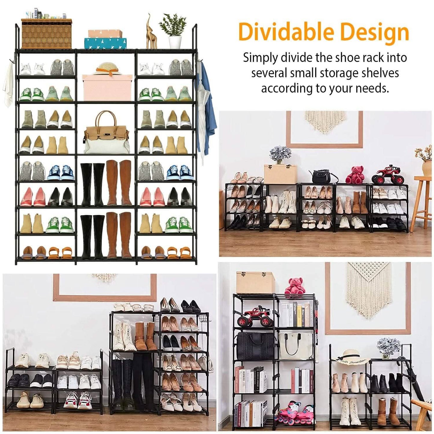 9-Tier: Shoe Rack Metal Storage Storage & Organization - Tophatter Daily Deals