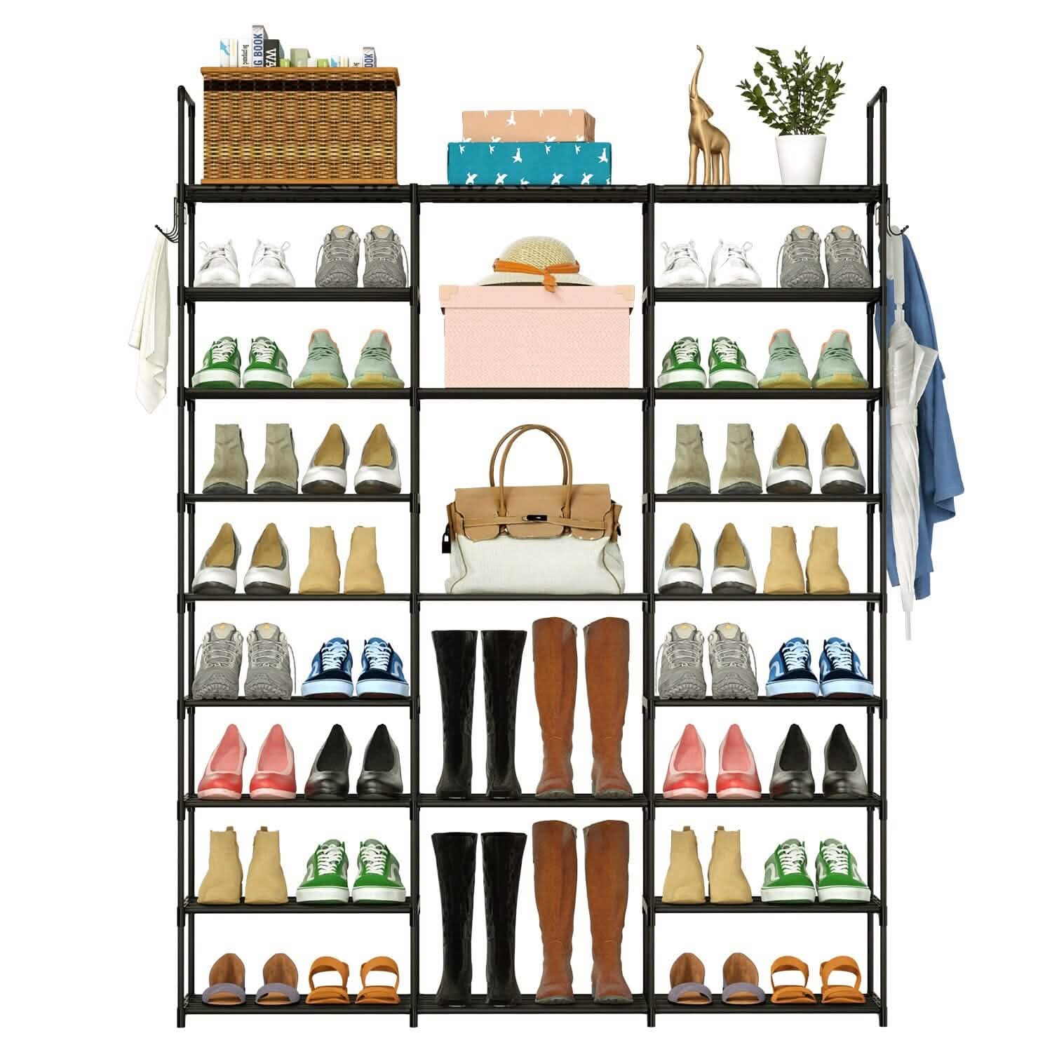 9-Tier: Shoe Rack Metal Storage Storage & Organization - Tophatter Daily Deals