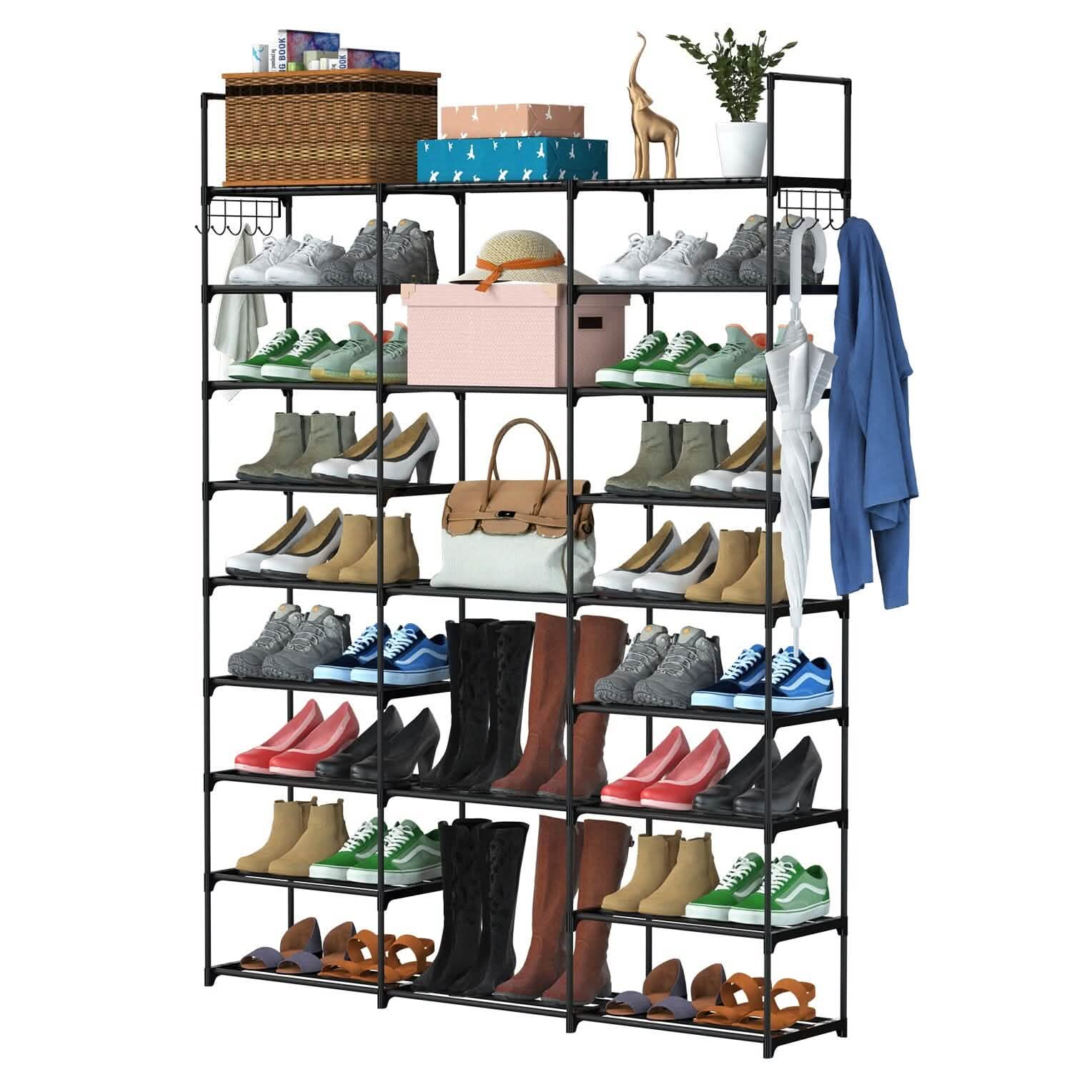 9-Tier: Shoe Rack Metal Storage Storage & Organization - Tophatter Daily Deals