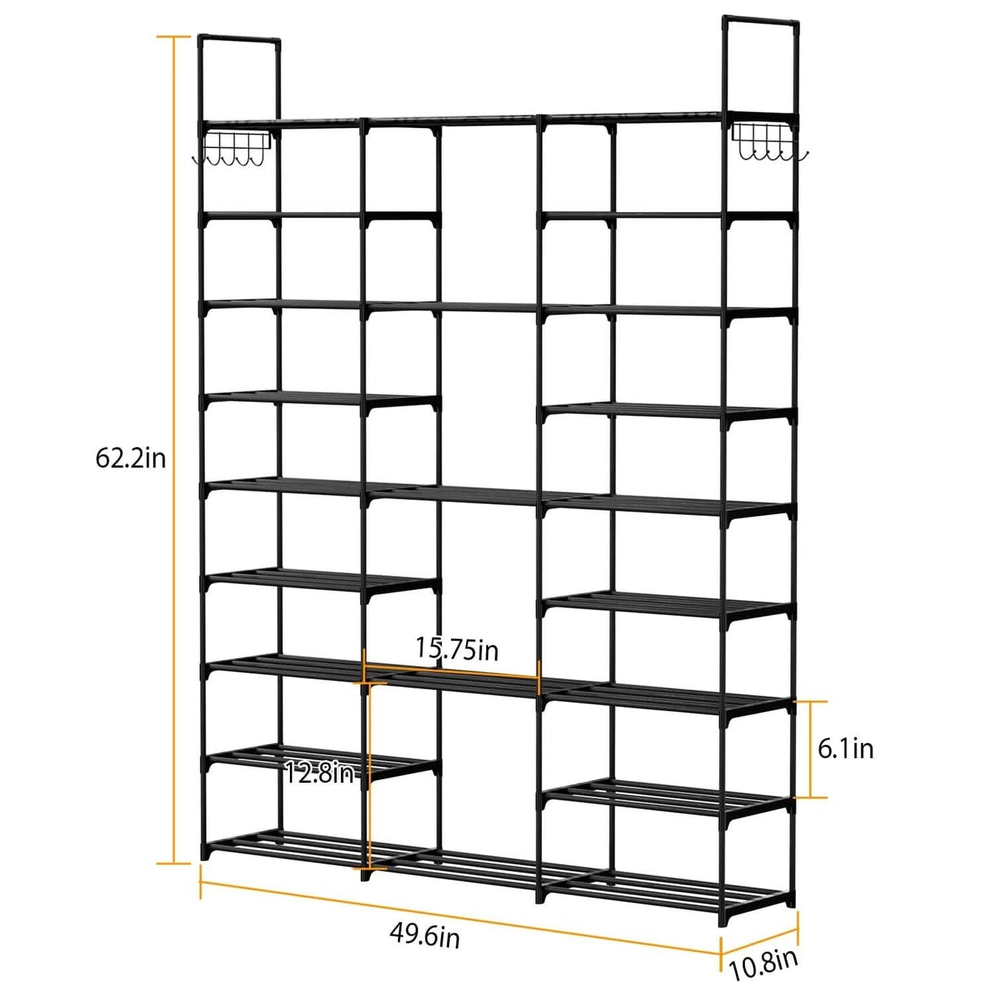 9-Tier: Shoe Rack Metal Storage Storage & Organization - Tophatter Daily Deals