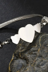 Heart Stainless Steel Bracelet Bracelets - Tophatter Daily Deals