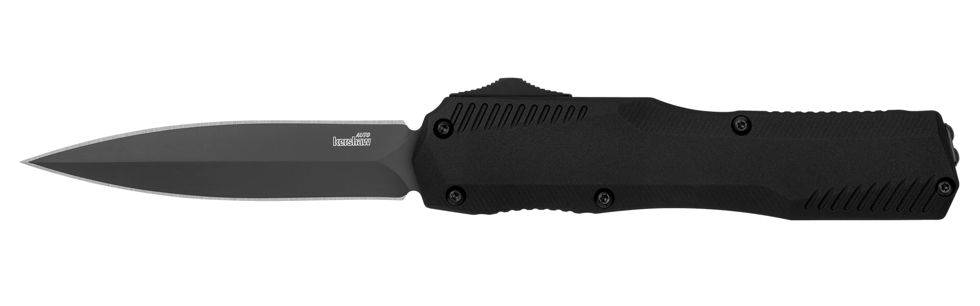 Kershaw Livewire Double Edge - OTF - Aluminum Handle - Black CPM-MagnaCut Blade - 9000DE Automatic Knives - Tophatter Daily Deals