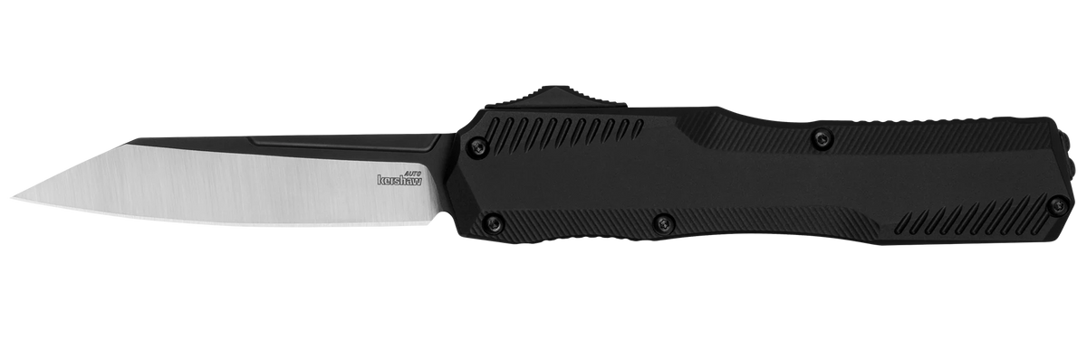 Kershaw Livewire Reverse Tanto - OTF - Aluminum Handle - Black CPM-MagnaCut Blade - 9000R Automatic Knives - Tophatter Daily Deals
