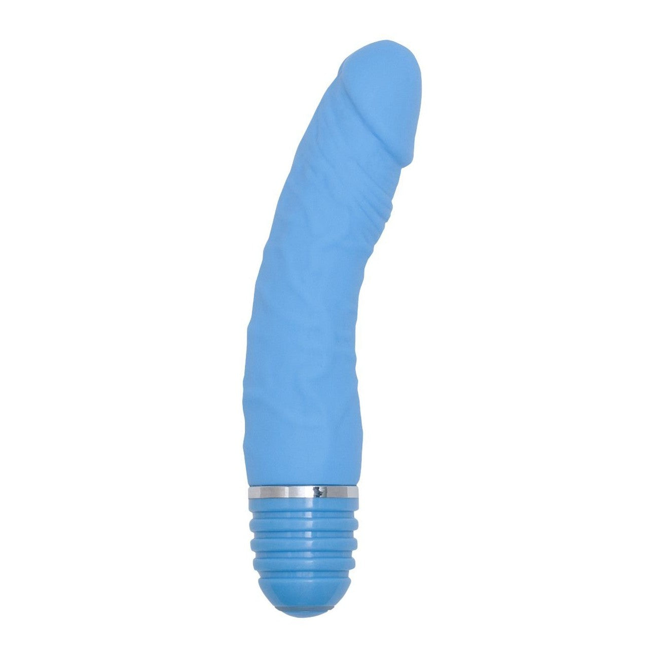Silicone Bendable Buddy Vibrator 6" in Blue Realistic Vibrating Dildo - Tophatter Daily Deals
