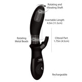 The Beaded Backdoor Rabbit Vibrator in Black Rabbit Vibrator - Tophatter Daily Deals