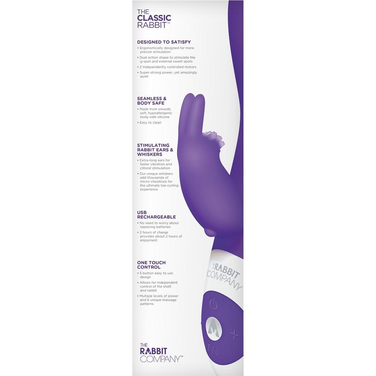 The Classic Rabbit Vibrator in Purple Rabbit Vibrator - Tophatter Daily Deals