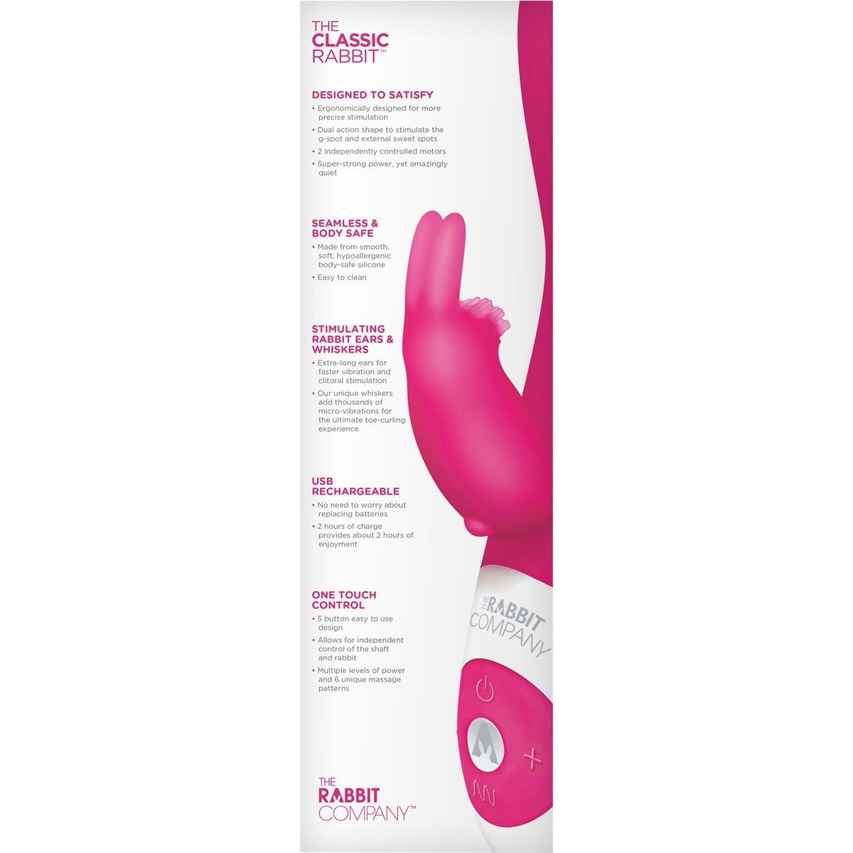 The Classic Rabbit Vibrator in Pink Rabbit Vibrator - Tophatter Daily Deals
