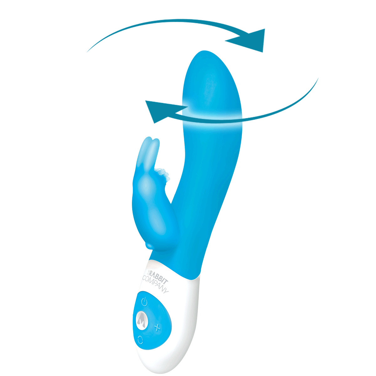 The Rotating Rabbit Vibrator in Aqua Blue Rabbit Vibrator - Tophatter Daily Deals