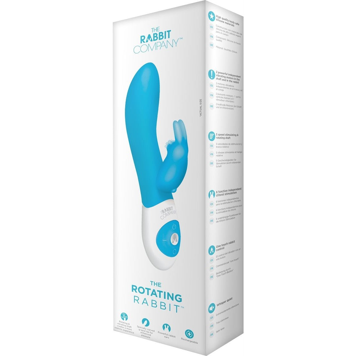 The Rotating Rabbit Vibrator in Aqua Blue Rabbit Vibrator - Tophatter Daily Deals