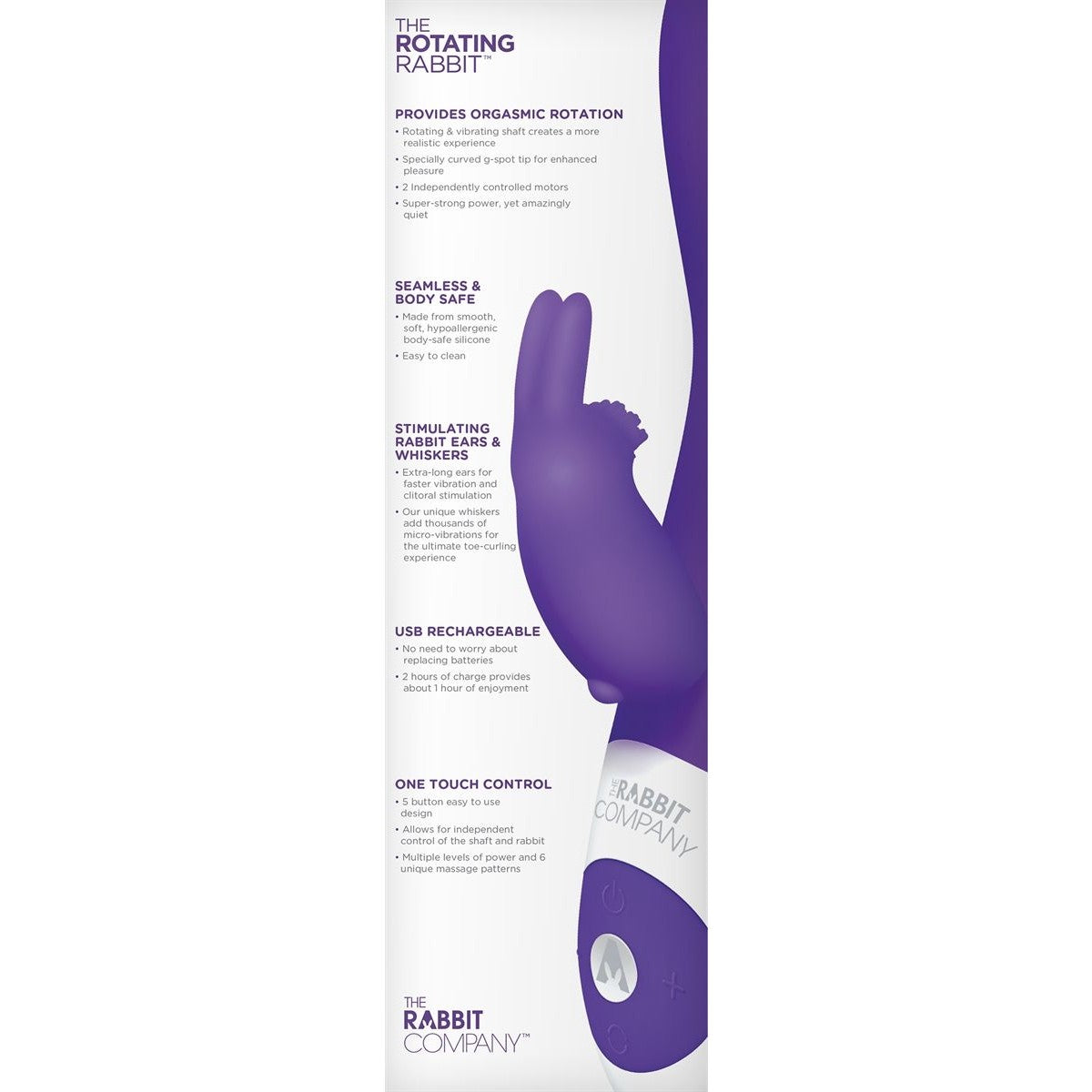 The Rotating Rabbit Vibrator in Purple Rabbit Vibrator - Tophatter Daily Deals