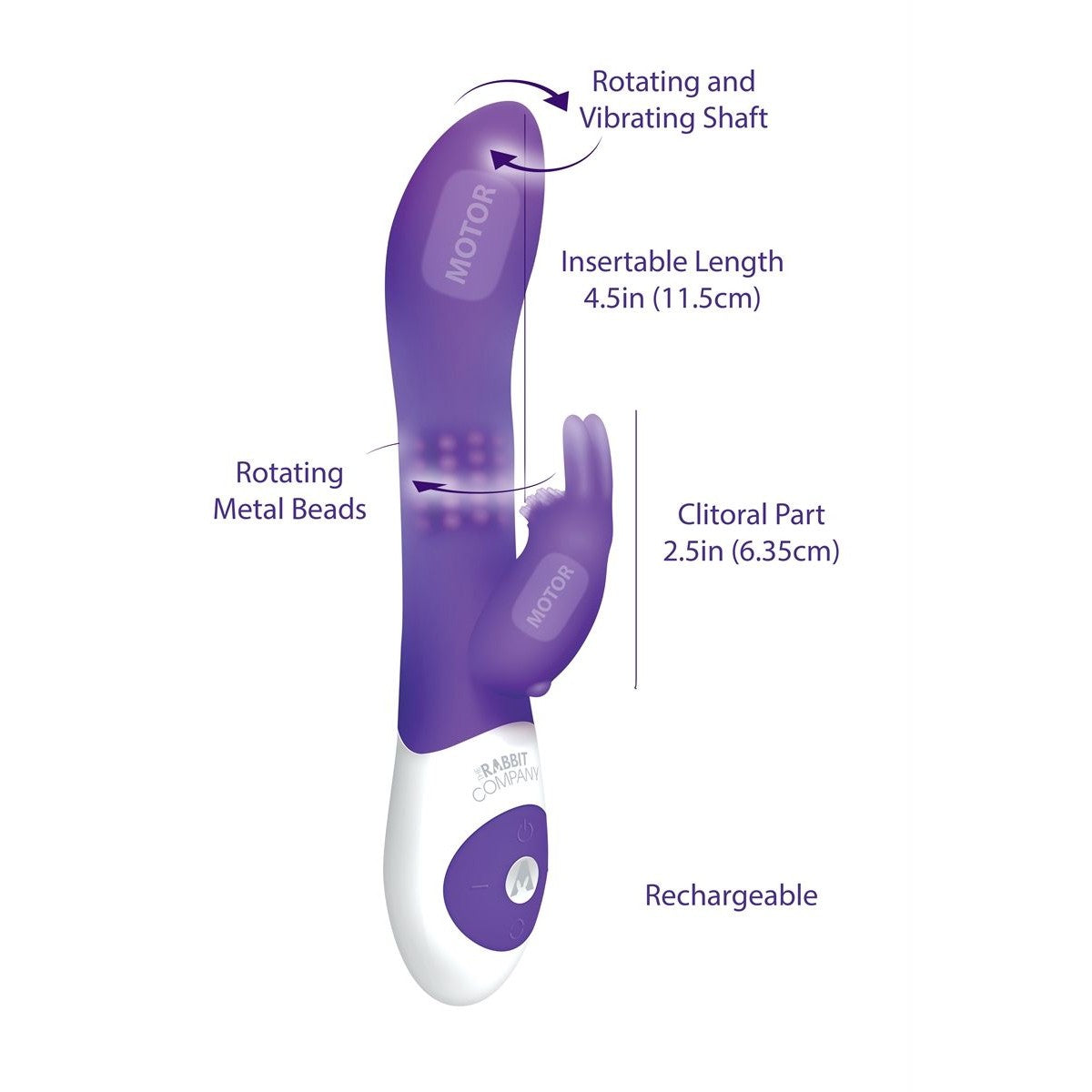 The Beaded Rabbit Vibrator in Purple Rabbit Vibrator - Tophatter Daily Deals
