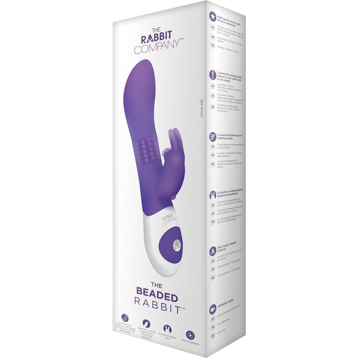 The Beaded Rabbit Vibrator in Purple Rabbit Vibrator - Tophatter Daily Deals