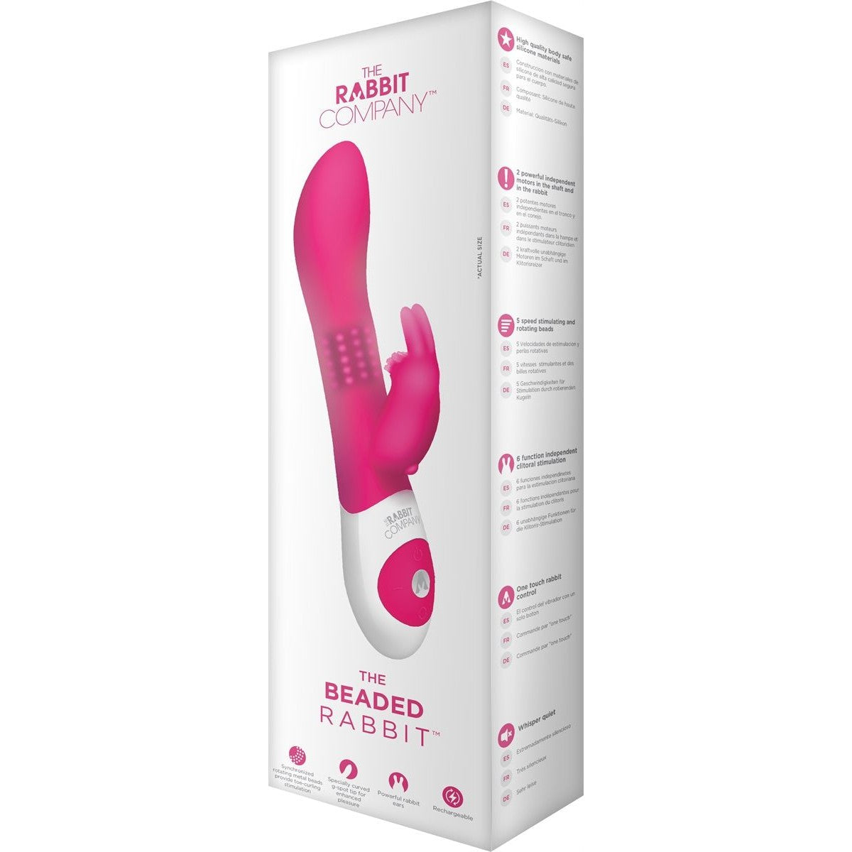 The Beaded Rabbit Vibrator in Pink Rabbit Vibrator - Tophatter Daily Deals