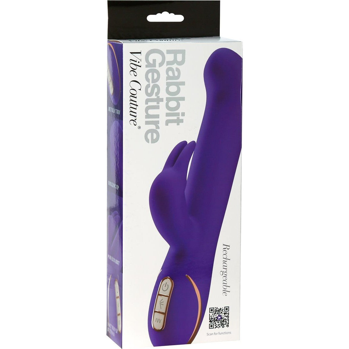 Vibe Couture Rabbit Gesture Vibrator in Purple Rabbit Vibrator - Tophatter Daily Deals