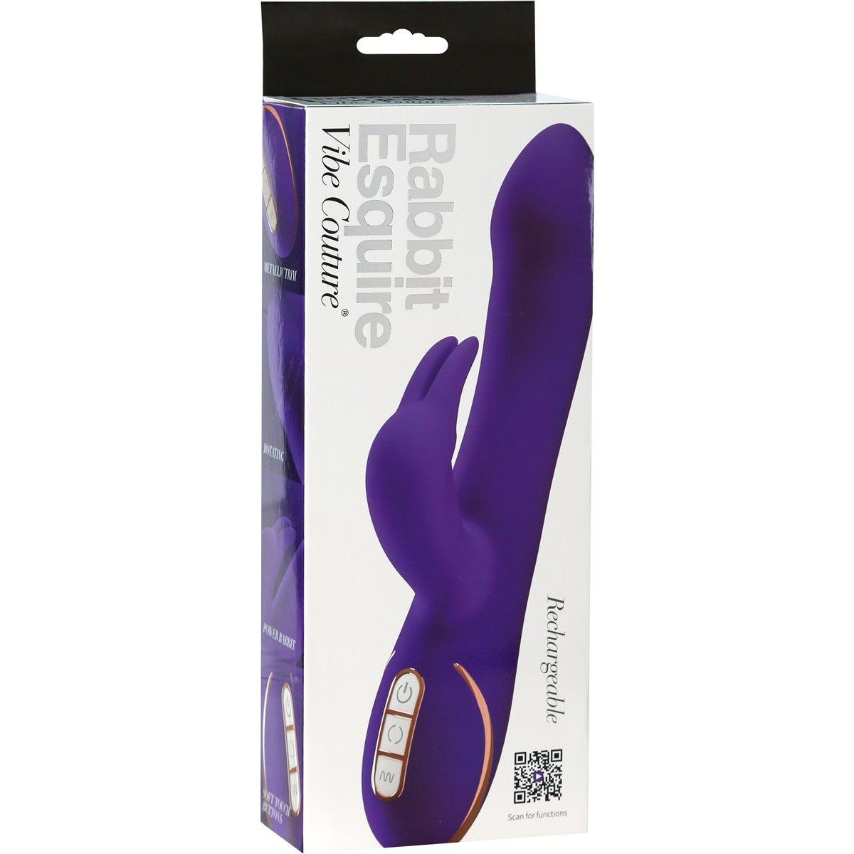 Vibe Couture Rabbit Esquire Vibrator in Purple Rabbit Vibrator - Tophatter Daily Deals
