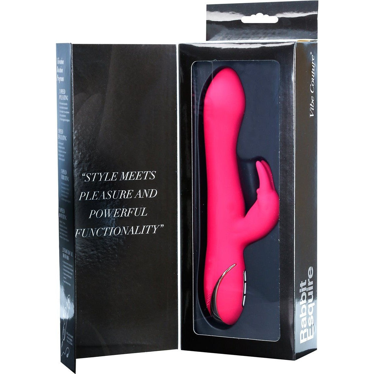 Vibe Couture Rabbit Esquire Vibrator in Pink Rabbit Vibrator - Tophatter Daily Deals
