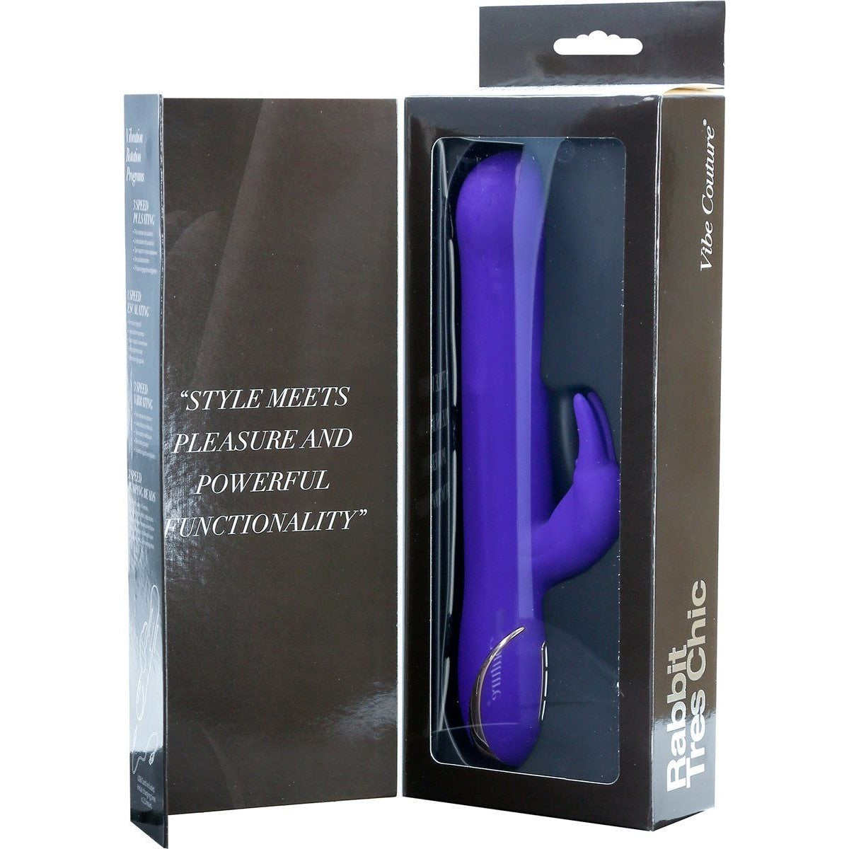 Vibe Couture Rabbit Tres Chic Undulating Vibrator in Purple Rabbit Vibrator - Tophatter Daily Deals