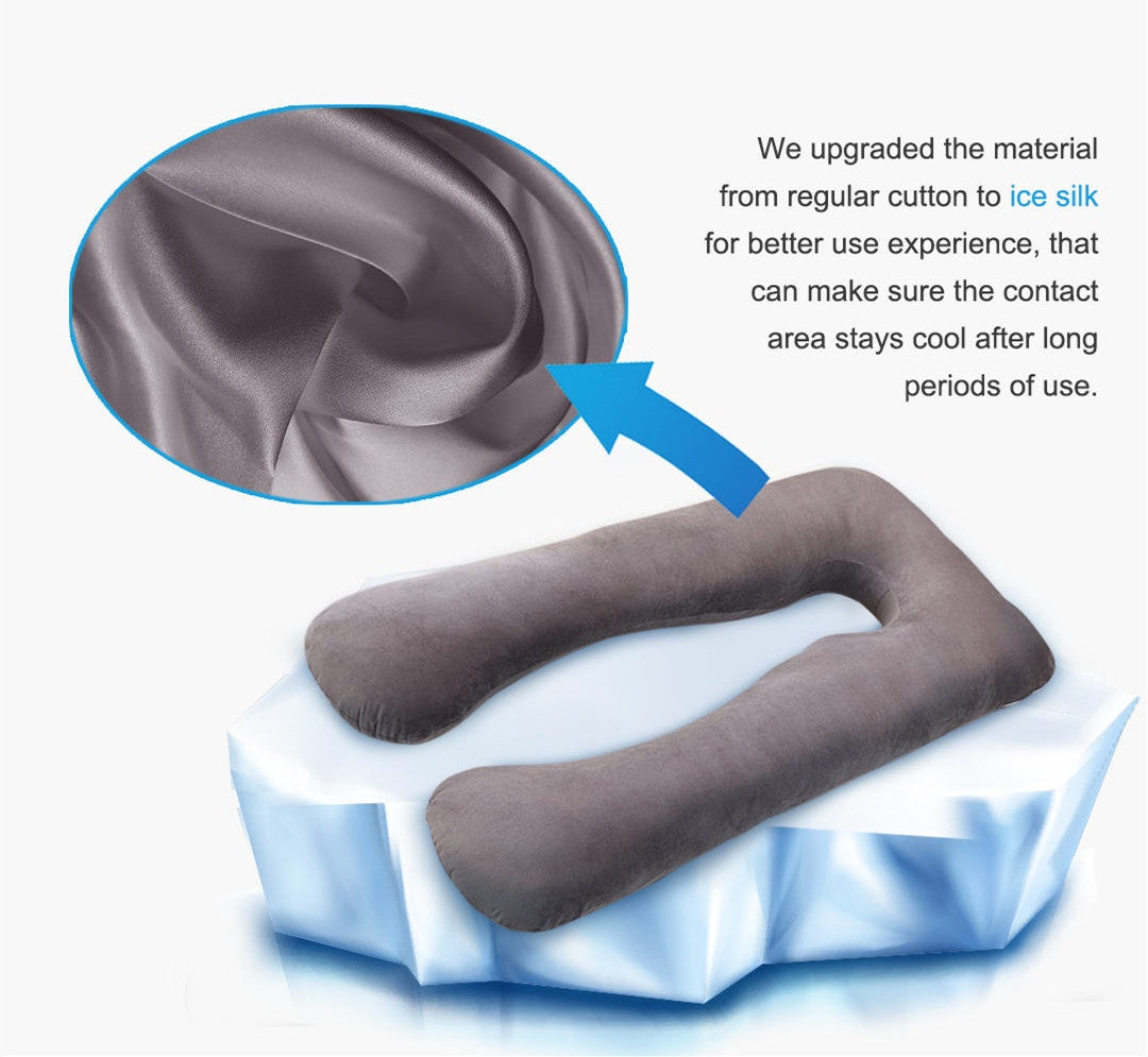 U-Shaped Maternity Pillow – Cooling Pregnancy Support Pillow Bedding - Tophatter Daily Deals