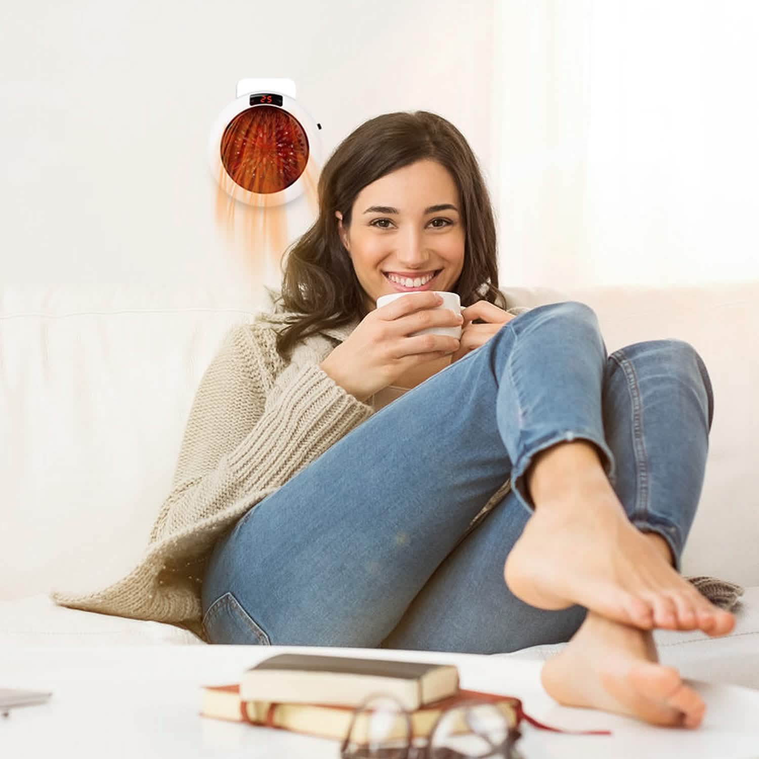 900W Portable Heater Fan with Remote Control Household Appliances - Tophatter Daily Deals