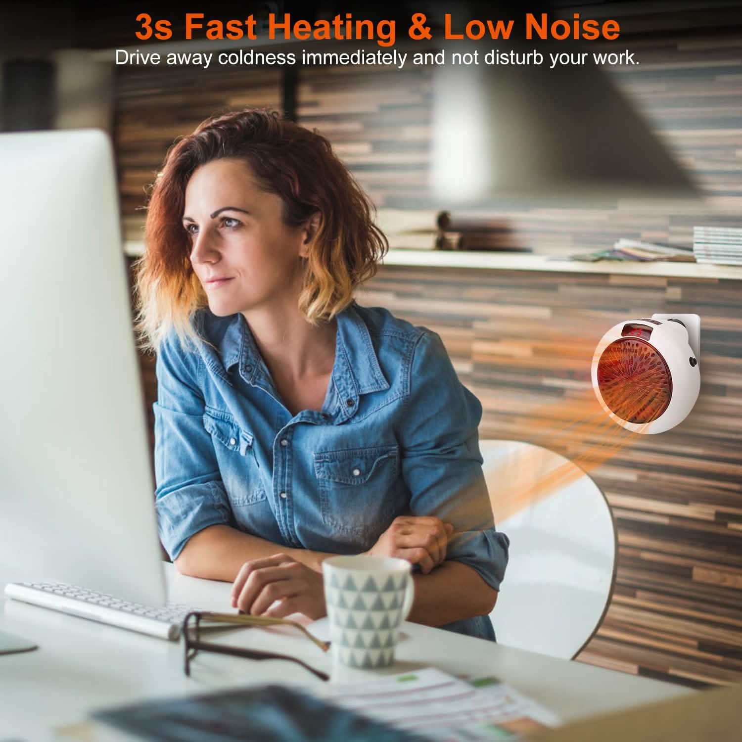 900W Portable Heater Fan with Remote Control Household Appliances - Tophatter Daily Deals