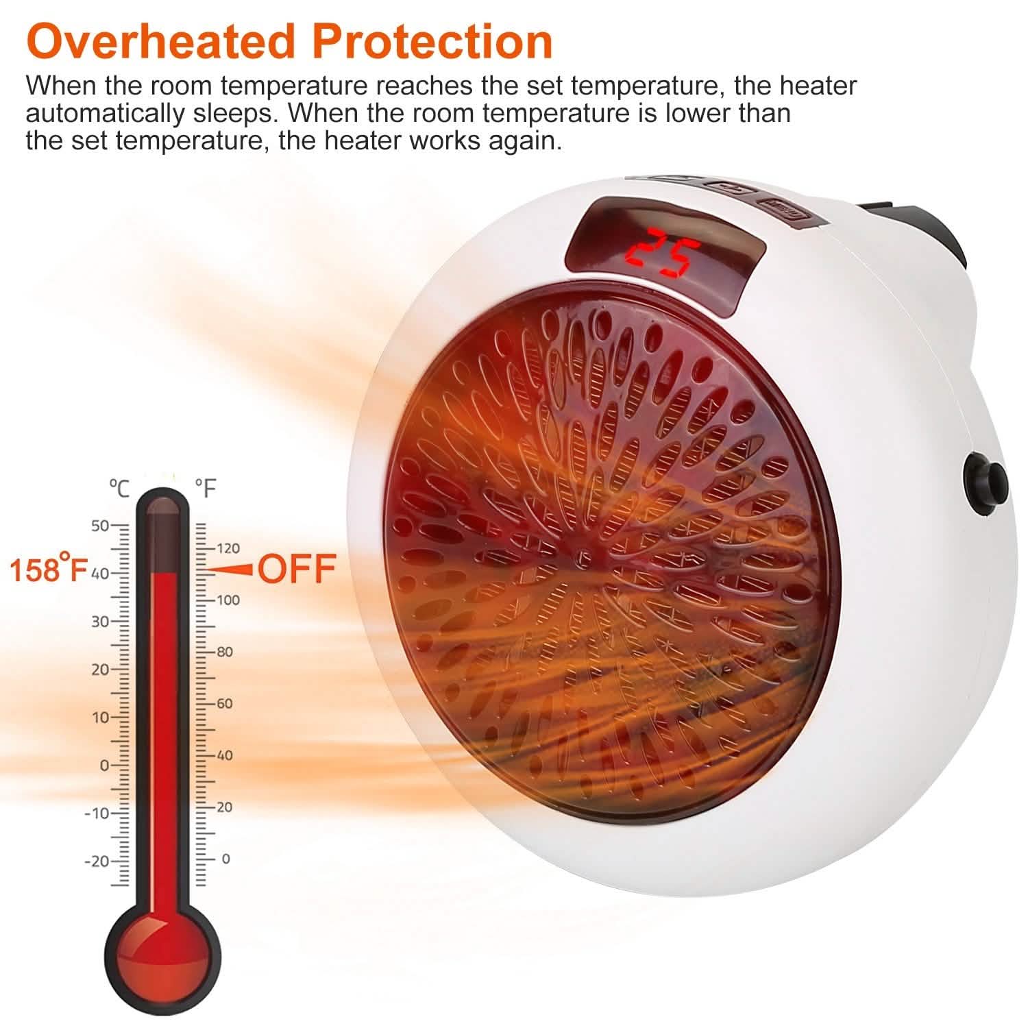 900W Portable Heater Fan with Remote Control Household Appliances - Tophatter Daily Deals