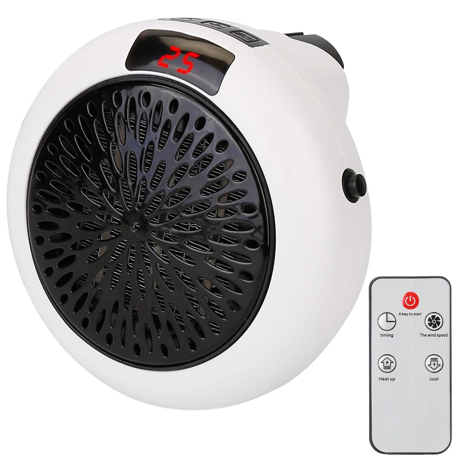 900W Portable Heater Fan with Remote Control Household Appliances - Tophatter Daily Deals