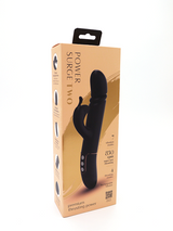 Power Surge Two Black Rabbit Vibrator with 4 Thrusting Speeds and 7 Vibration Modes, Waterproof, Body-Safe Silicone > Vibrators > Ladies > Rabbit - Tophatter Daily Deals