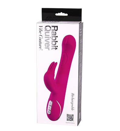 Vibe Couture Rabbit Quiver Pink Dual-Layer Silicone Waterproof Vibrator > Vibrators > Ladies > Rabbit - Tophatter Daily Deals
