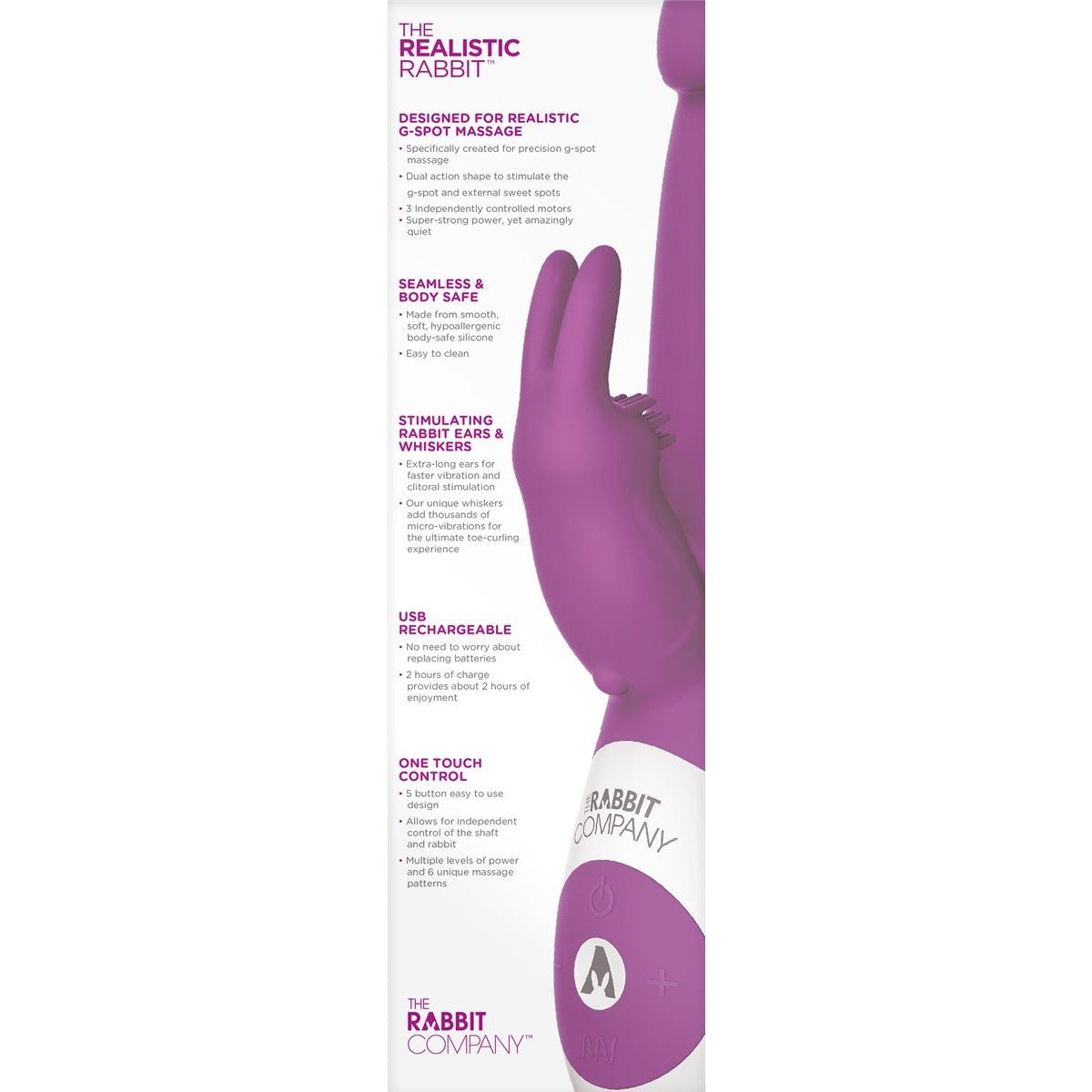 The Realistic Rabbit Vibrator in Deep Rose Rabbit Vibrator - Tophatter Daily Deals