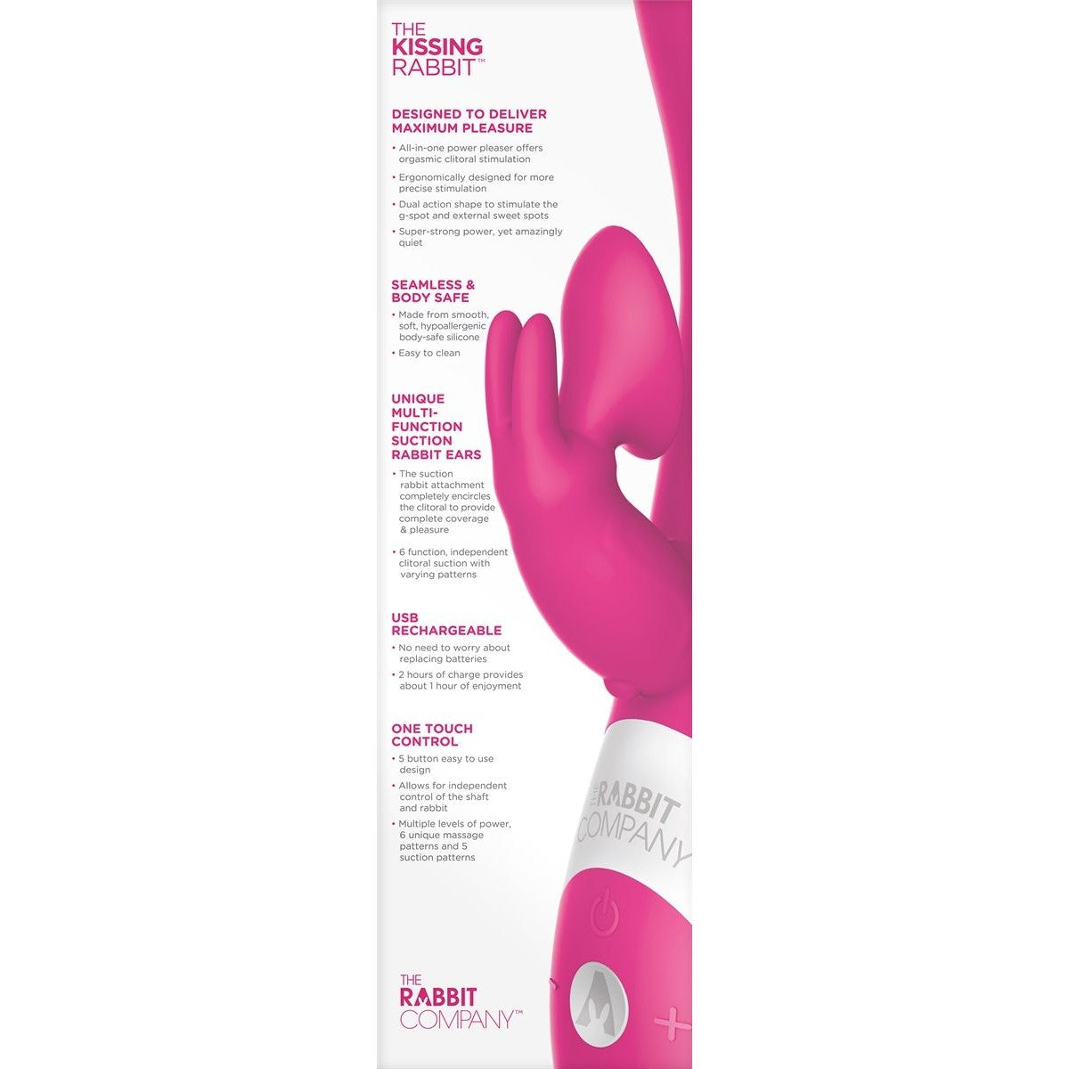 The Kissing Rabbit Vibrator in Pink Rabbit Vibrator - Tophatter Daily Deals