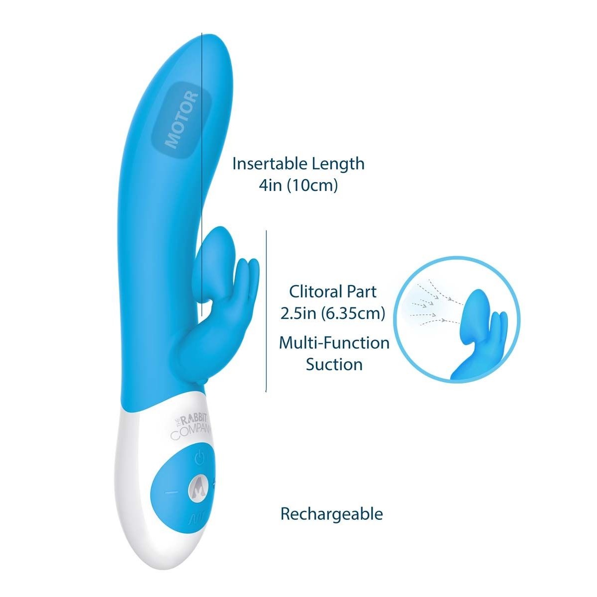 The Kissing Rabbit Vibrator in Aqua Blue Rabbit Vibrator - Tophatter Daily Deals