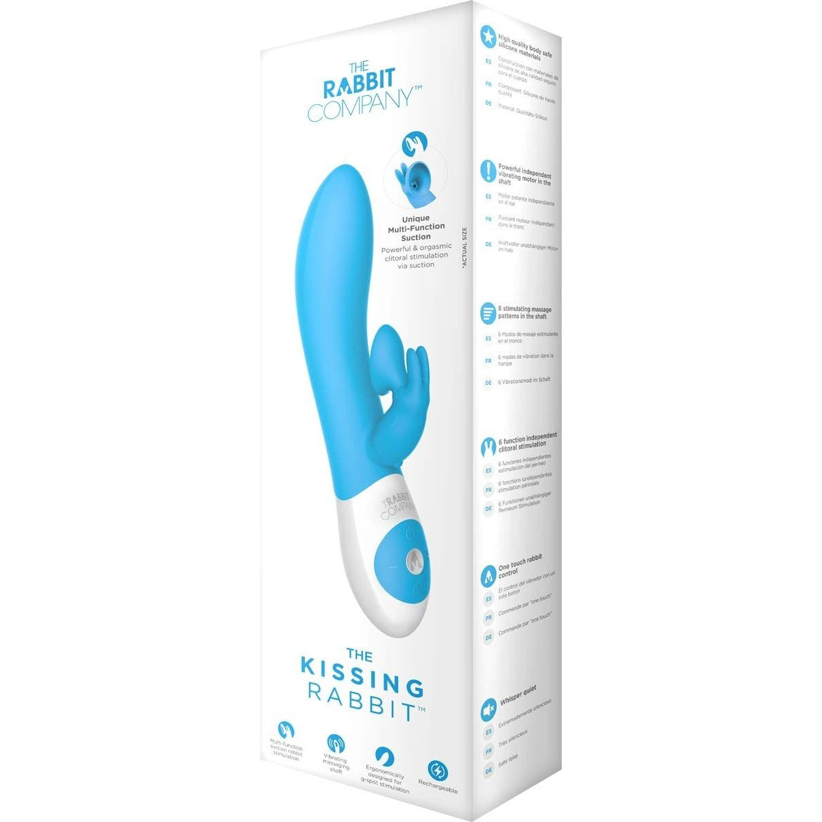 The Kissing Rabbit Vibrator in Aqua Blue Rabbit Vibrator - Tophatter Daily Deals