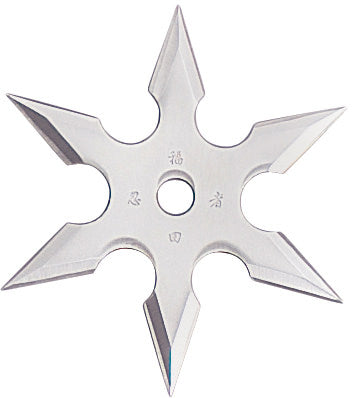 6-Point Stainless Steel Throwing Star with Pouch - 4" Diameter Collectible Weapons - Tophatter Daily Deals