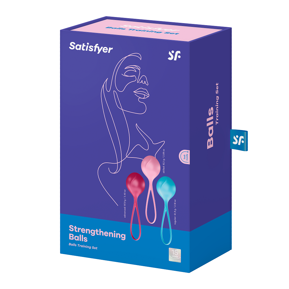 Satisfyer Strengthening Balls Weighted Kegel Balls Set of 3 > Sex Toys For Ladies > Kegel Exercise - Tophatter Daily Deals