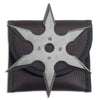 6 Point Grey Titanium Coated Throwing Star with Pouch - 4" Diameter - TOPHATTER'S ARMORY DEALS Collectible Weapons - Tophatter Daily Deals