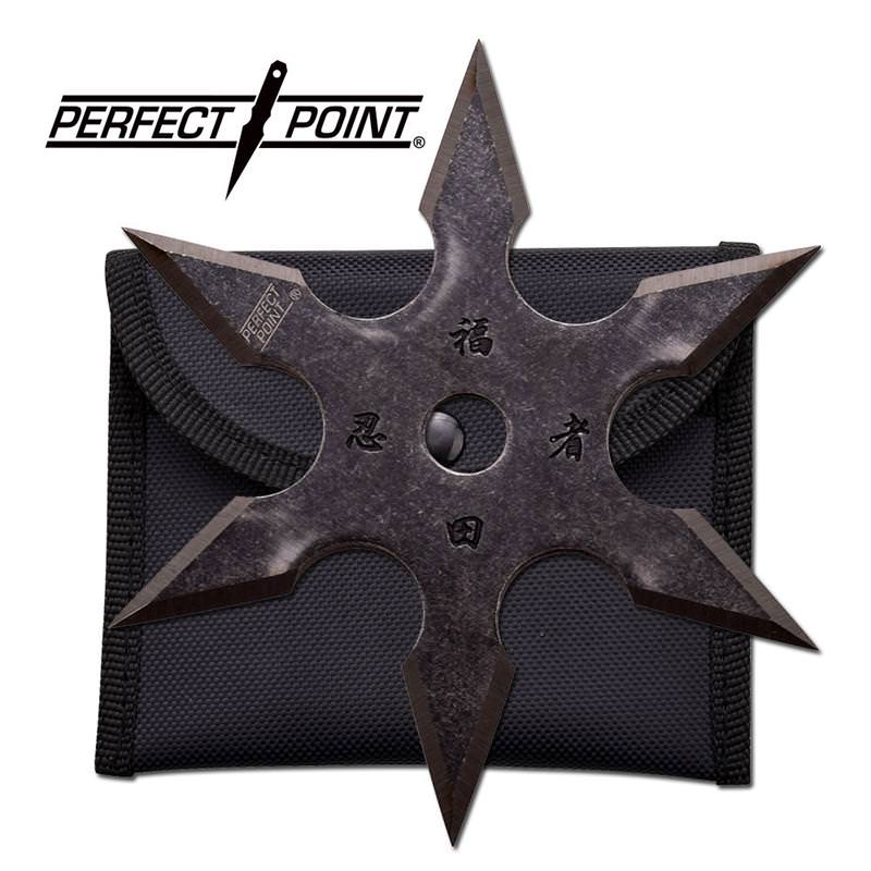Stonewash Grey 6-Point Shuriken Anime Ninja Throwing Star - Tophatter's Guns'N'Weapons Store Collectible Weapons - Tophatter Daily Deals