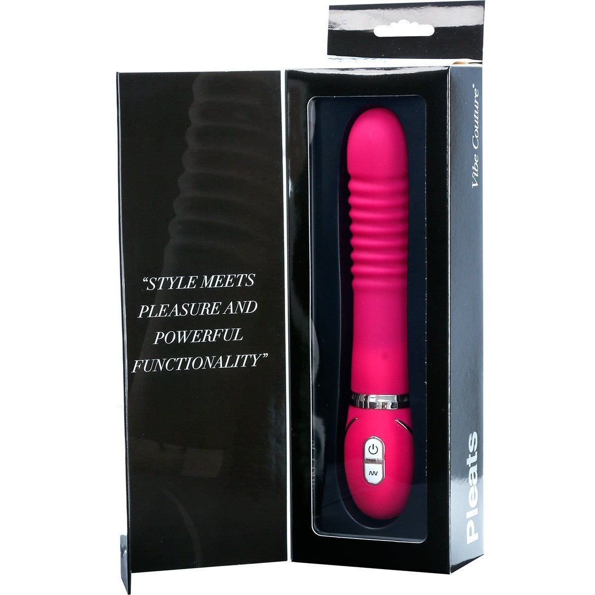 Vibe Couture Pleats Rechargeable Vibrator in Pink Vibrator - Tophatter Daily Deals