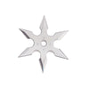 Silver Stainless Steel 6-Point Shuriken Anime Ninja Throwing Star - 2.75" Diameter Collectible Weapons - Tophatter Daily Deals