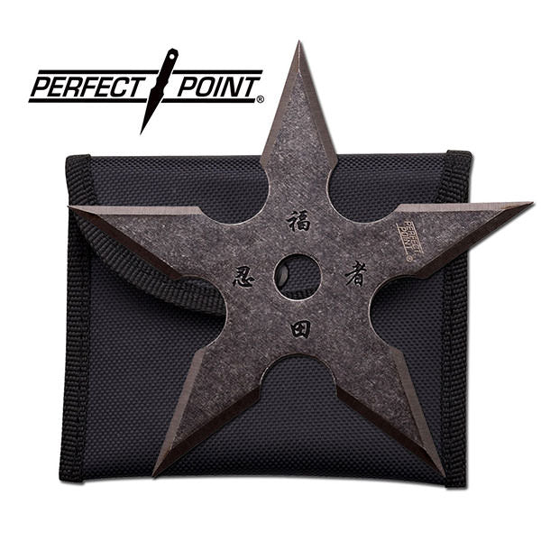 Stainless Steel 5-Point Shuriken Anime Ninja Throwing Star - 4" Diameter - Tophatter's Guns'N'Weapons Store Collectible Weapons - Tophatter Daily Deals