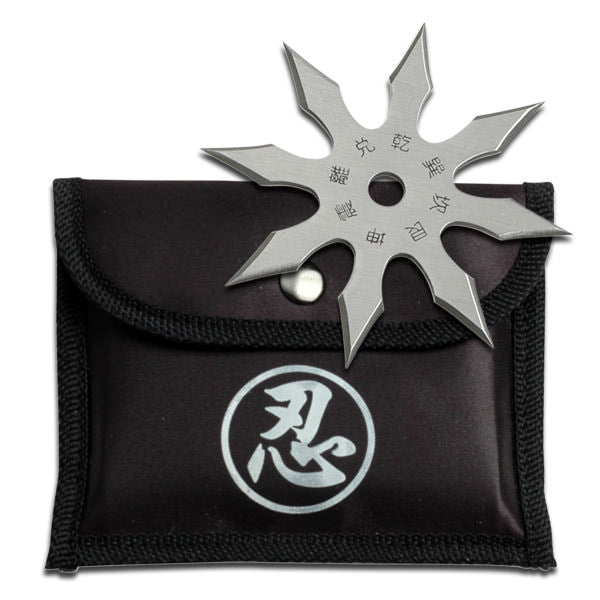 Stainless Steel 8-Point Shuriken Anime Ninja Throwing Star - 4" Diameter Collectible Weapons - Tophatter Daily Deals