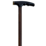 French Black Carved Horn Fritz: Walking Cane with Maple Shaft Horn Handle Walking Canes - Tophatter Daily Deals