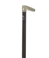 L Shape Blonde Horn Derby Walking Cane With Ebony Wood Shaft And Brass Collar Horn Handle Walking Canes - Tophatter Daily Deals
