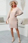 Striped Round Neck Long Sleeve Mini Dress Casual Dresses - Tophatter Daily Deals