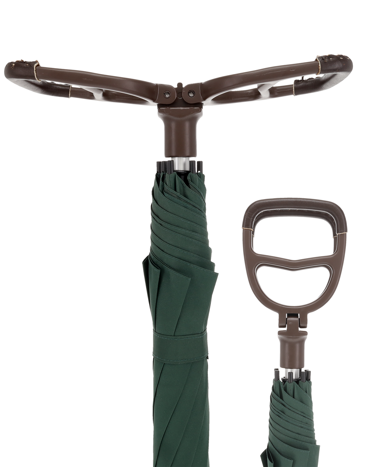 Shooting Stick Umbrella Hammock Seat Cane - Genuine Leather Umbrella Walking Canes - Tophatter Daily Deals