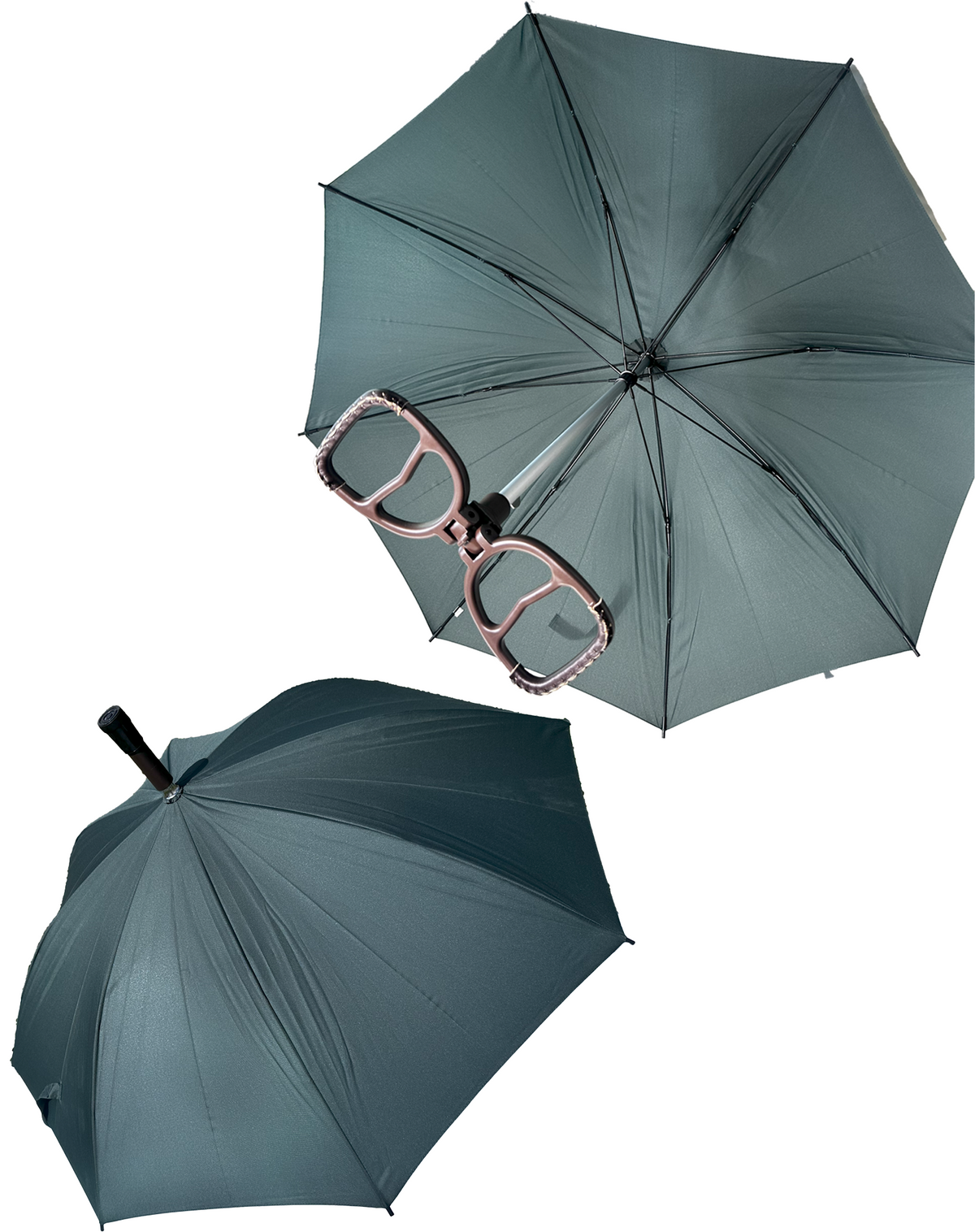 Shooting Stick Umbrella Hammock Seat Cane - Genuine Leather Umbrella Walking Canes - Tophatter Daily Deals