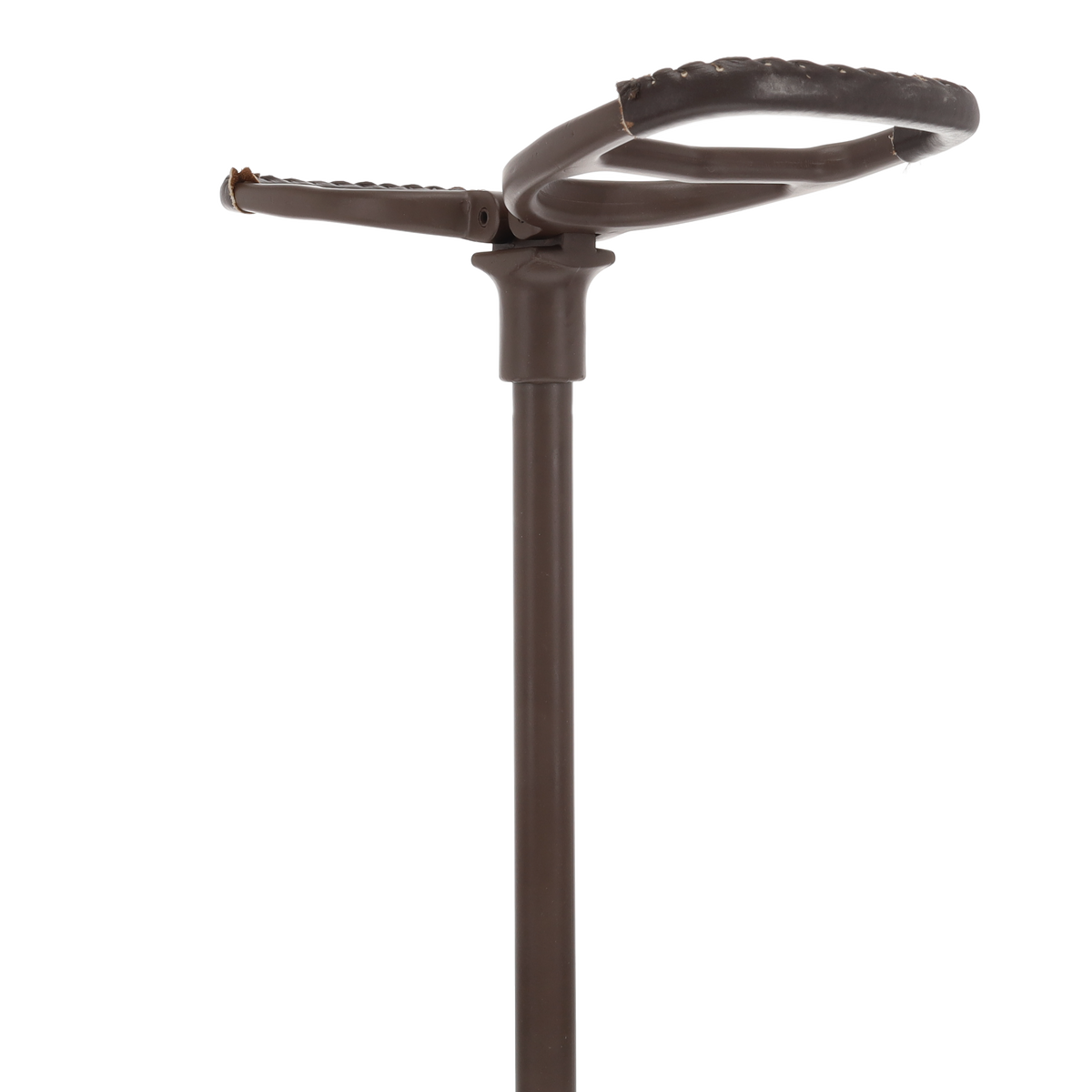 Genuine Leather Brown Cane Handle Chair - Non-Adjustable Sitting Canes - Tophatter Daily Deals
