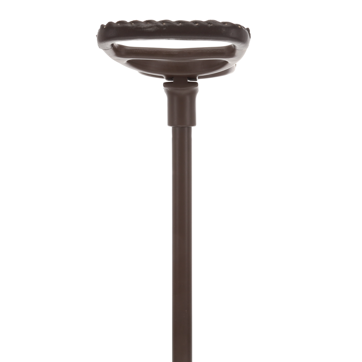 Genuine Leather Brown Cane Handle Chair - Non-Adjustable Sitting Canes - Tophatter Daily Deals